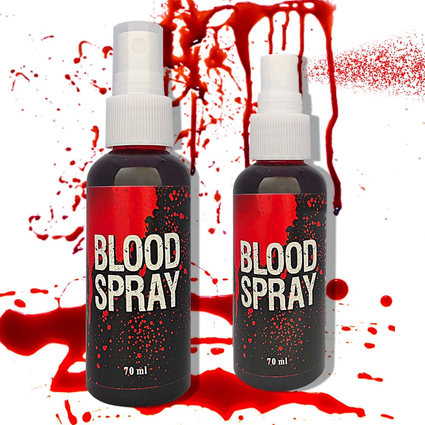 Fusang 2 PCS Fake Blood Spray,Halloween Fake Blood Washable Realistic Special Effects Zombie Vampire Costume Makeup & Dress Up,SFX Makeup Fake Liquid