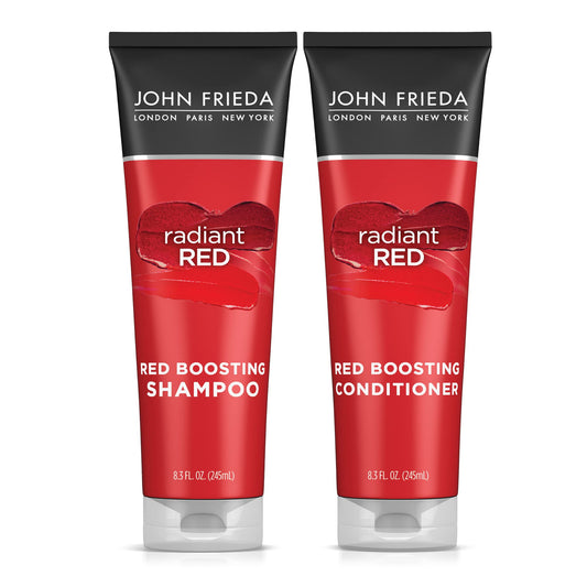 John Frieda Radiant Red Shampoo & Conditioner Bundle, Enhancing Shampoo & Conditioner, Helps Enhance Shades, with Pomegranate and Vitamin E Beauty & Personal Care John Frieda
