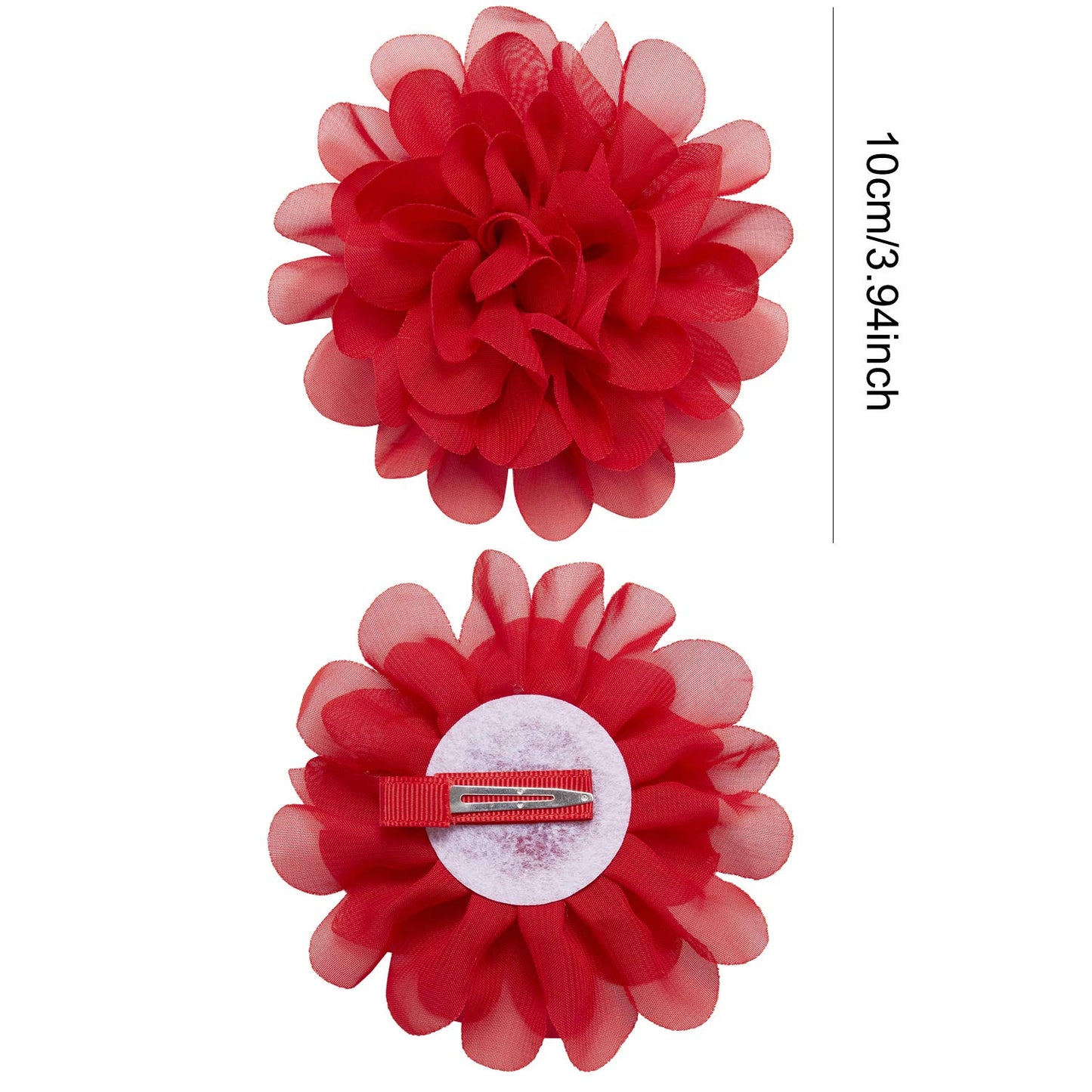 Lawie 20 Pack Silk Large Artificial Chiffon Flower Hair Clips Fabric Floral Brooch Pins Alligator Hairpins Barrettes Wedding Bridal Prom Party Hair