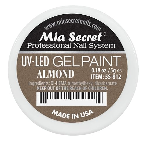 Mia Secret Professional Nail System UV/LED Gel Paint - 5 grams (Almond) Beauty & Personal Care Mia Secret