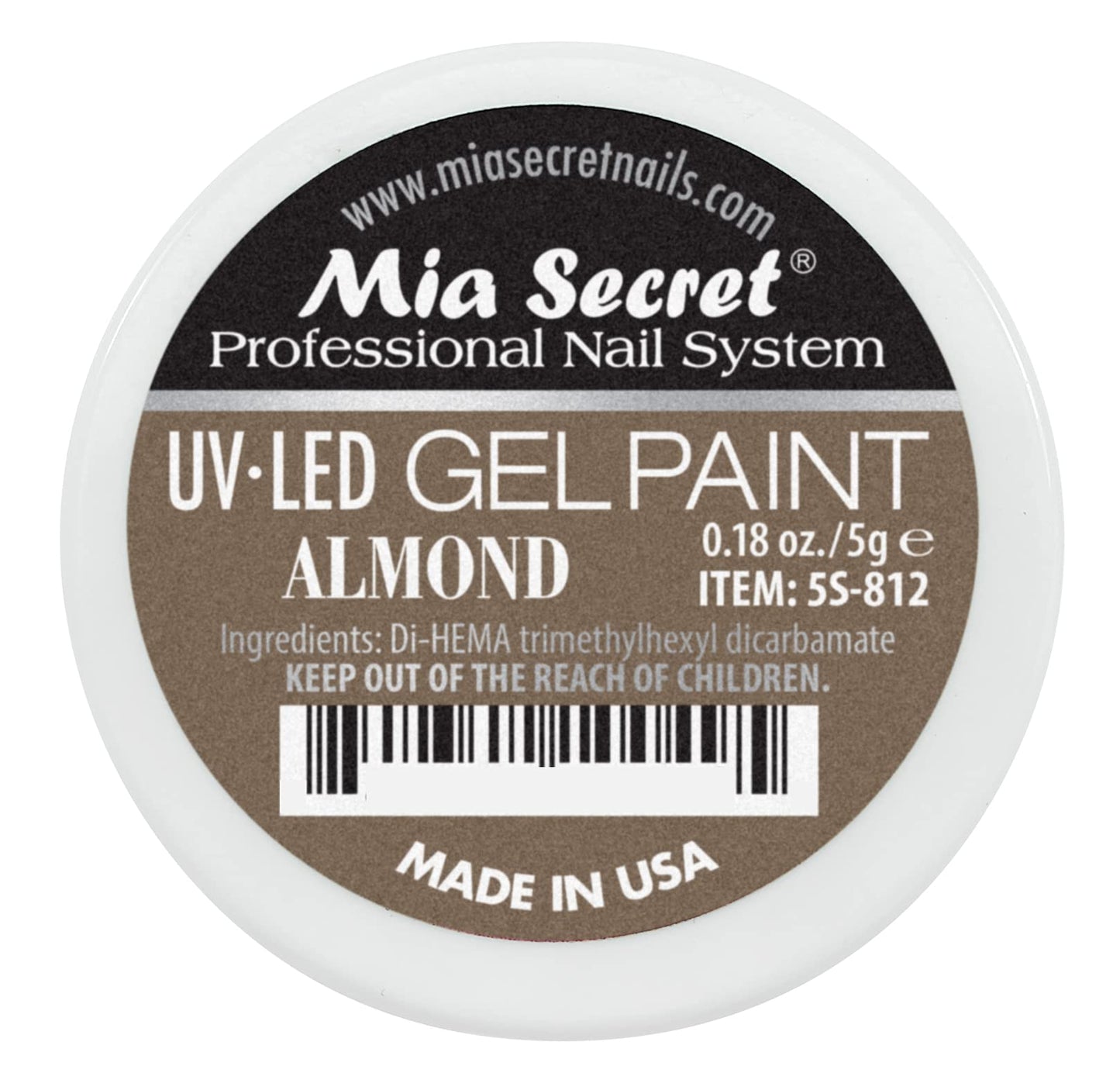 Mia Secret Professional Nail System UV/LED Gel Paint - 5 grams (Almond) Beauty & Personal Care Mia Secret