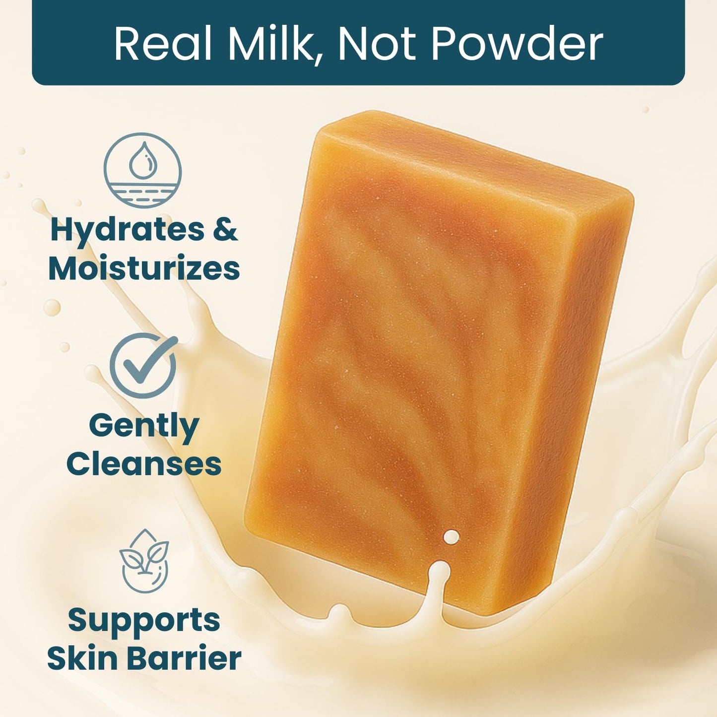 Way Natural Sandalwood Soap Bar (3 Pack) - Goat Milk Soap for Men & Women - Natural, Handmade w/Real Milk - Dry Skin, Hands/Body - Premium, Gentle, No