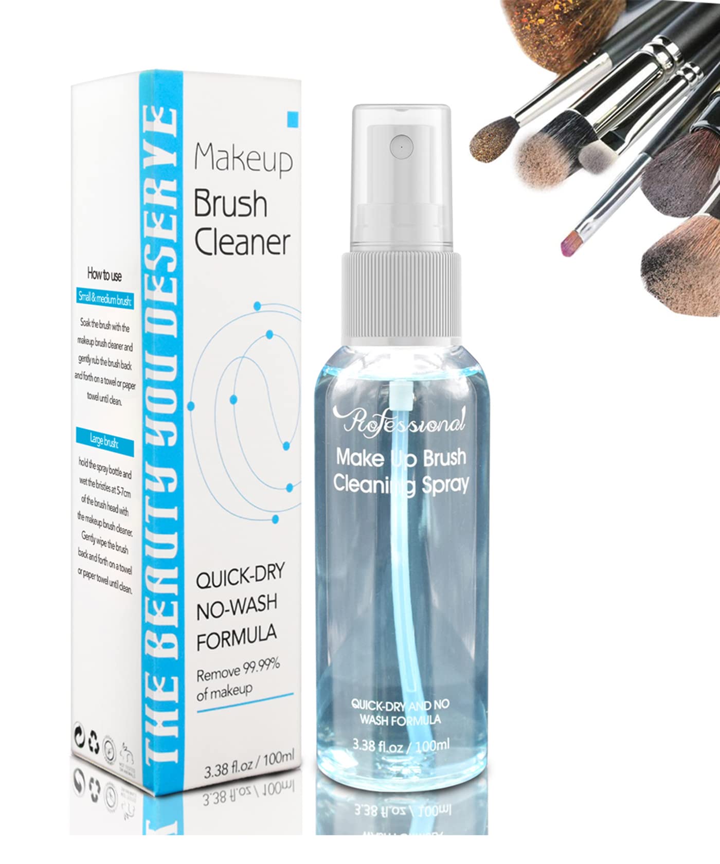 Felico Makeup Brush Cleaner for Cosmetic Brushes, No-washing Quick ...