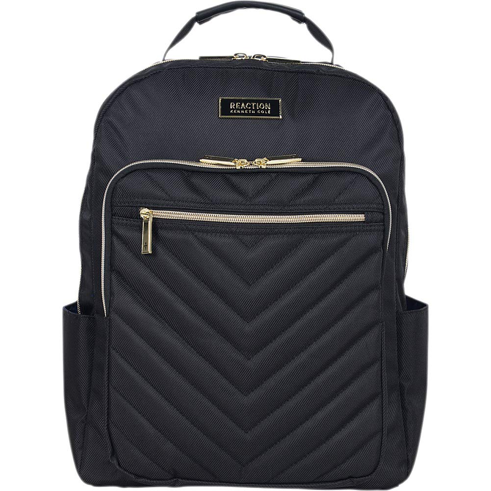 Kenneth Cole REACTION Women's Chelsea Chevron 15" Laptop and Tablet Backpack, Black