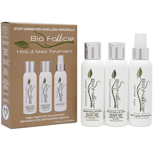 Bio Follicle 3 Step Treatment Package : Includes Shampoo, Conditioner, and Spray