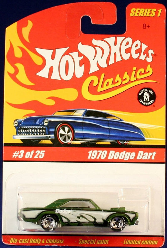 Hot Wheels 1970 Dodge Dart (Green) 2004 Classics 1:64 Scale Series 1 Die Cast Vehicle