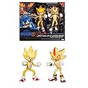 JAKKS Pacific Sonic The Hedgehog Light Up Super Sonic & Super Shadow Action Figure Set