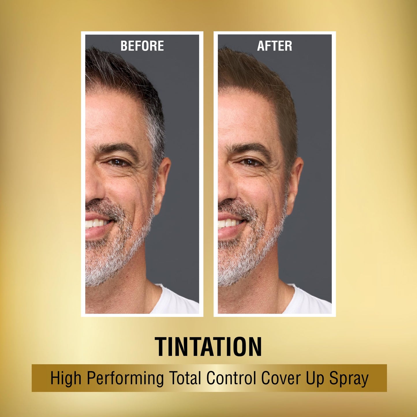 Red by Kiss Tintation Temporary Hair Color Spray, Instant Gray Root Touch Up Coverage, Water-Resistant & Smudge-Proof, Easy Wash Out, Barber