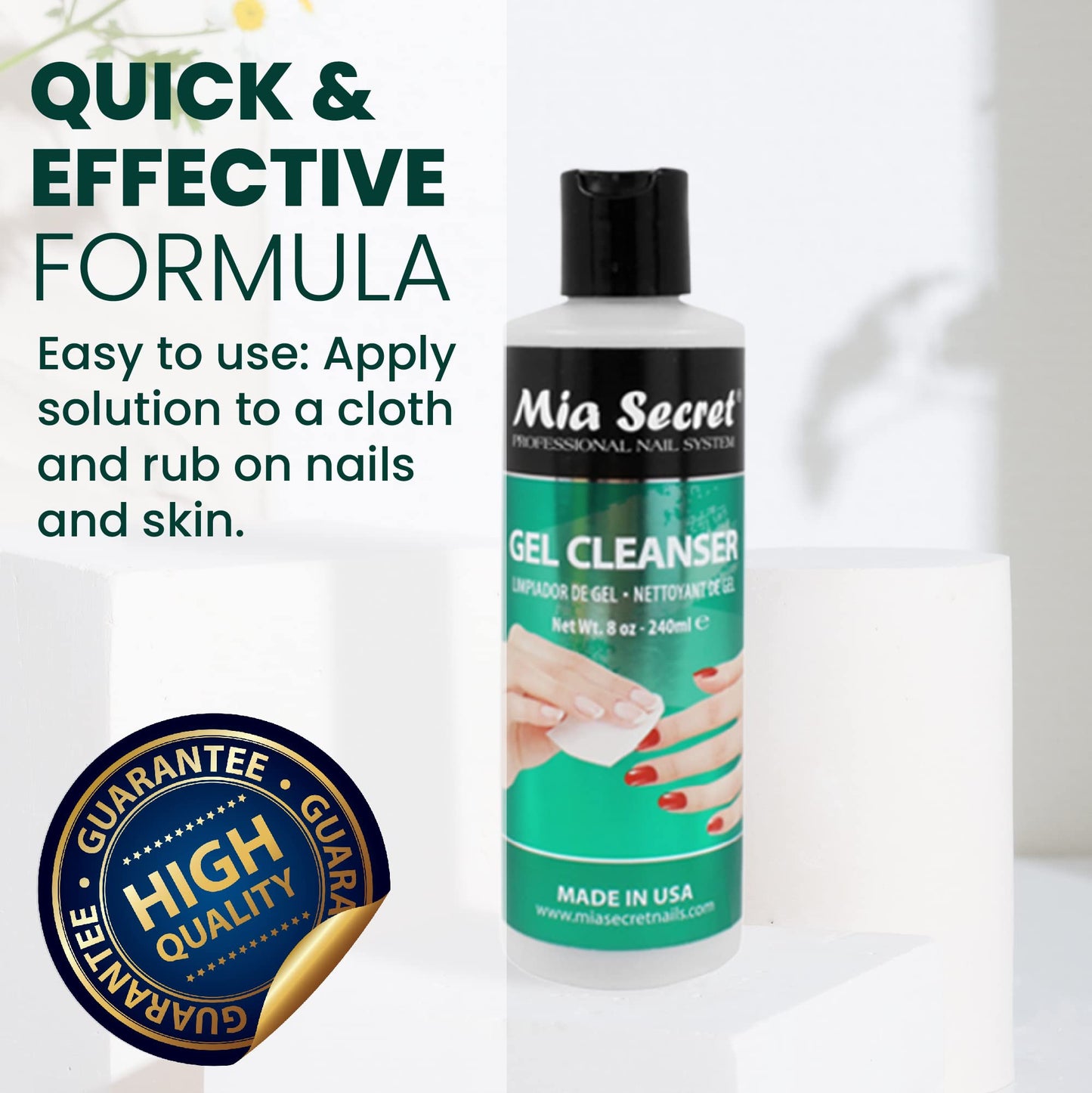 Mia Secret - Gel Cleanser multiple sizes UV Gelux and Gel Systems Cleanser (8 oz.)
