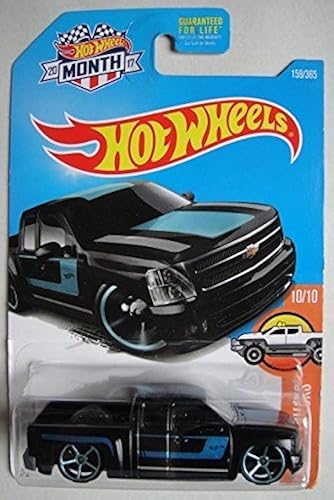 Hot Wheels 2017 HW Hot Trucks Chevy Silverado 159/365, Black