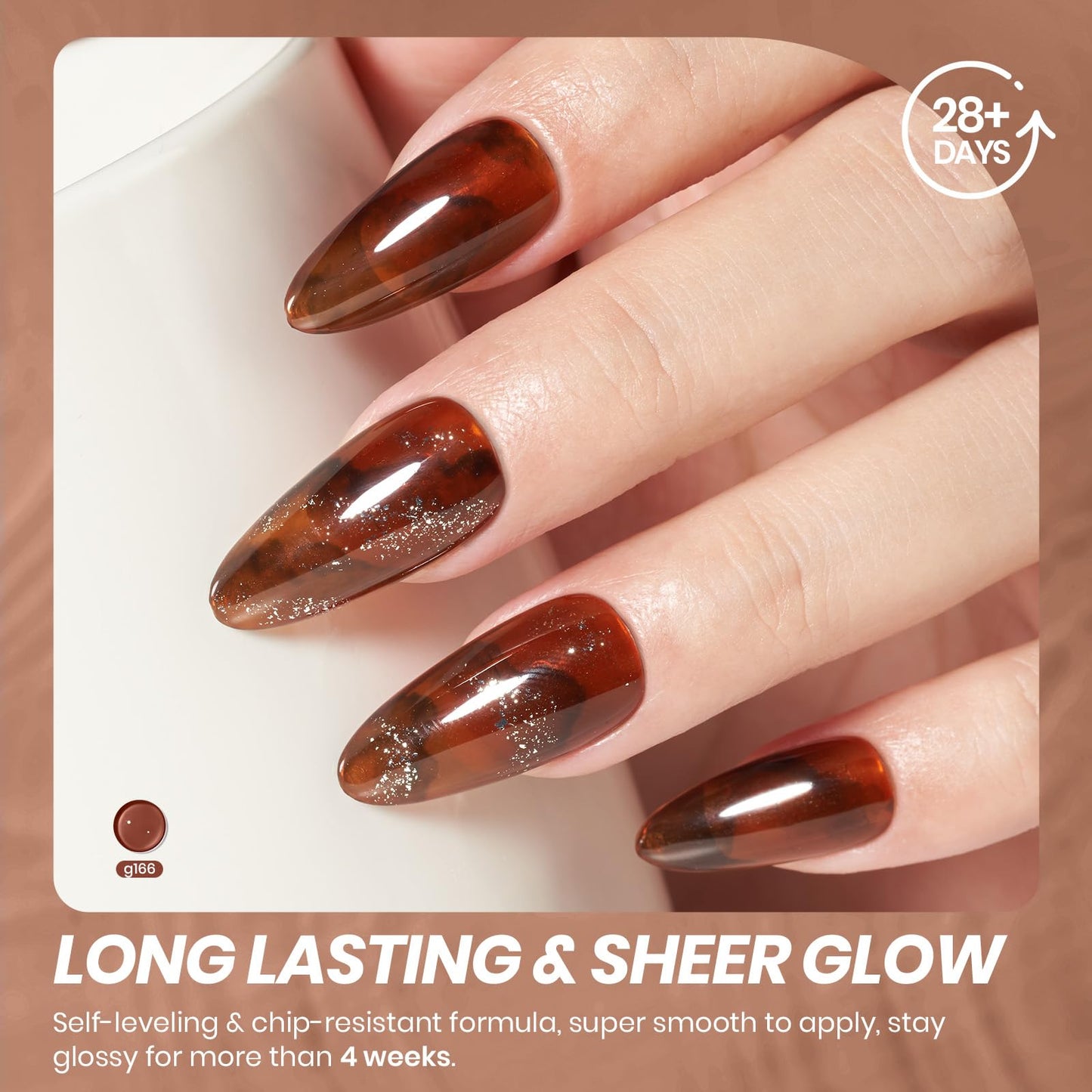 Beetles Brown Gel Nail Polish - 15ML Mocha Jelly Natural Gel Polish Nail Concealer Sheer Translucent Effect Soak Off UV Mist Collection French Nail Beauty and Personal Care beetles Gel Polish