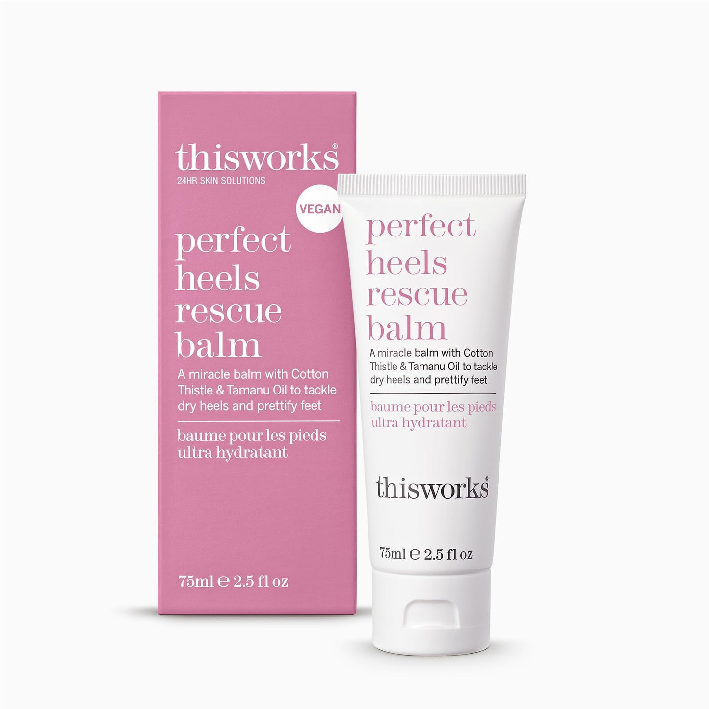 THISWORKS Perfect Heels Rescue Balm: A Natural Vegan Formula to Nourish, Repair and Moisturise with Cotton Thistle, Lemon and Lavender Essential Oils