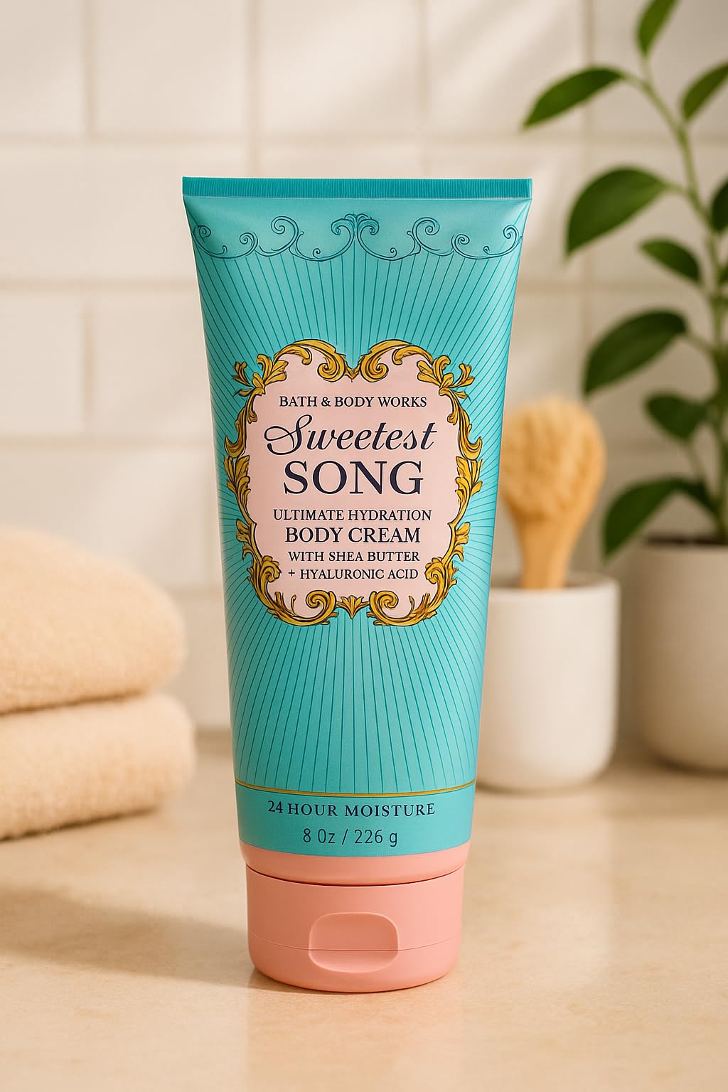 Bath & Body Works Sweetest Song Ultimate Hydration Body Cream, 8 oz / 226 g - Aloe, Shea Butter, Cocoa Butter, 24-Hour Moisture