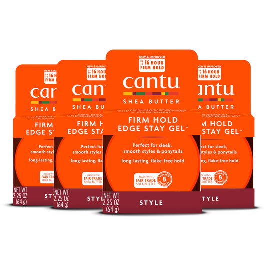 Cantu Extra Hold Edge Stay Gel for Natural Hair with Shea Butter, 2.25 oz (Pack of 4)