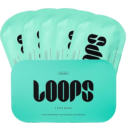 LOOPS CLEAN SLATE - Detoxifying Hydrogel Face Mask - Detoxify, Cleanse & Soothe - Deeply Purifying and Super Hydrating - Minimizes the Look of Pores