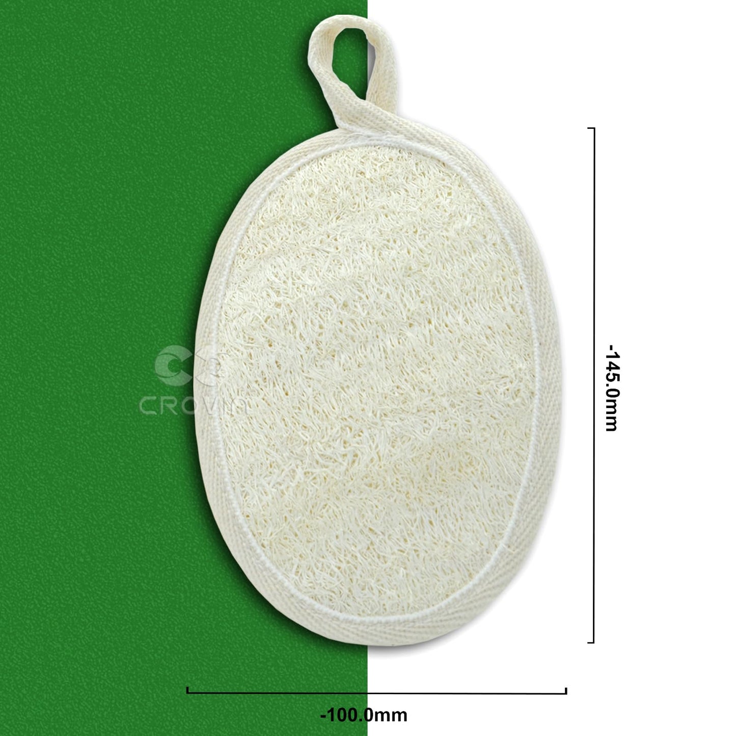CROVIN Natural Loofah Exfoliating Body Scrubber, Made with Natural Shower Loofah Sponge for Men and Women’s SPA - Pack of 6 Exfoliating Loofah Sponge