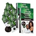 Red by Kiss Color Change Shampoo - Permanent Hair Color with 100% Gray Coverage, Quick 7-10 Minute Formula, No Tools Needed, Herbal Extracts, Includes