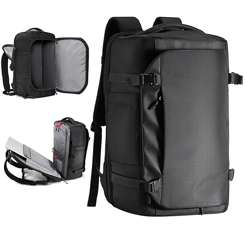 GHERSON Travel Backpack For Air Travel,Durable Large 40L TSA Flight Approved Carry-on Luggage Hand,Water Resistant Business Rucksack,Weekender Bag Daypack，Fits 17.3 Inch Laptop