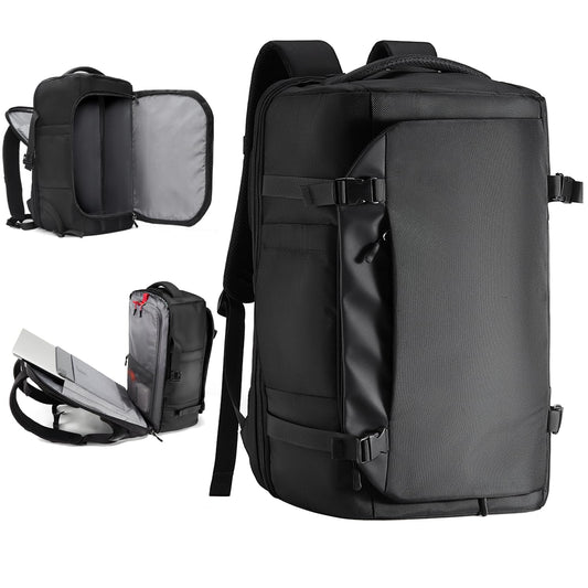 GHERSON Travel Backpack For Air Travel,Durable Large 40L TSA Flight Approved Carry-on Luggage Hand,Water Resistant Business Rucksack,Weekender Bag Daypack，Fits 17.3 Inch Laptop