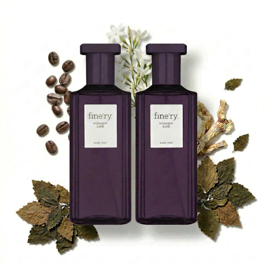 Fine'ry Midnight Café Hair + Body Fragrance Fine Mist Spray | Warm Smoky, Vanilla Scent with Crème De Café, Jasmine & Patchouli, Vegan & Cruelty-Free Beauty & Personal Care Fine'ry