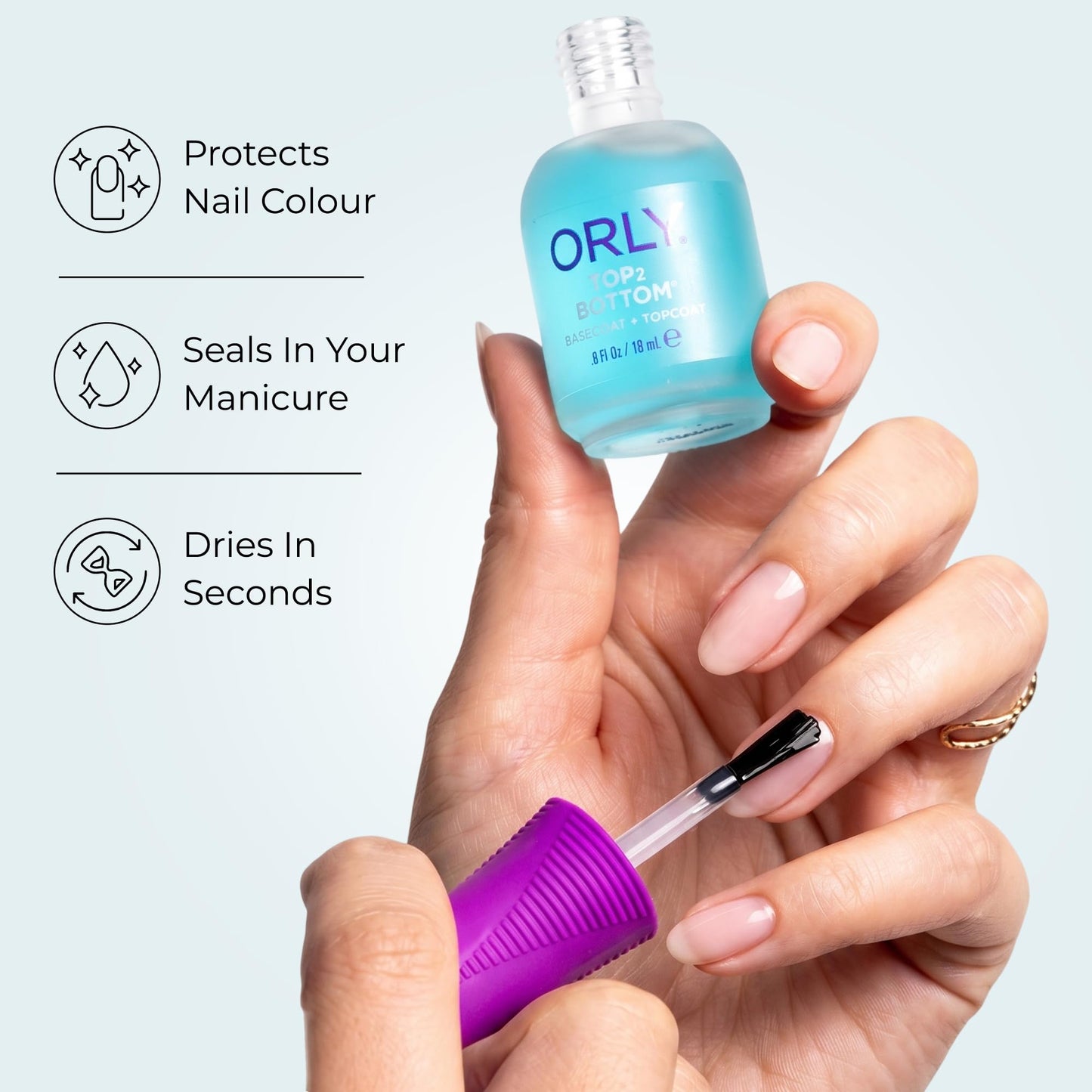 Orly Top 2 Bottom Two-in-one Base And Topcoat | Long Wearing Formula That Protects Your Natural Nail & Seals In Your Manicure | Adds A Radiant Glow Beauty & Personal Care Orly
