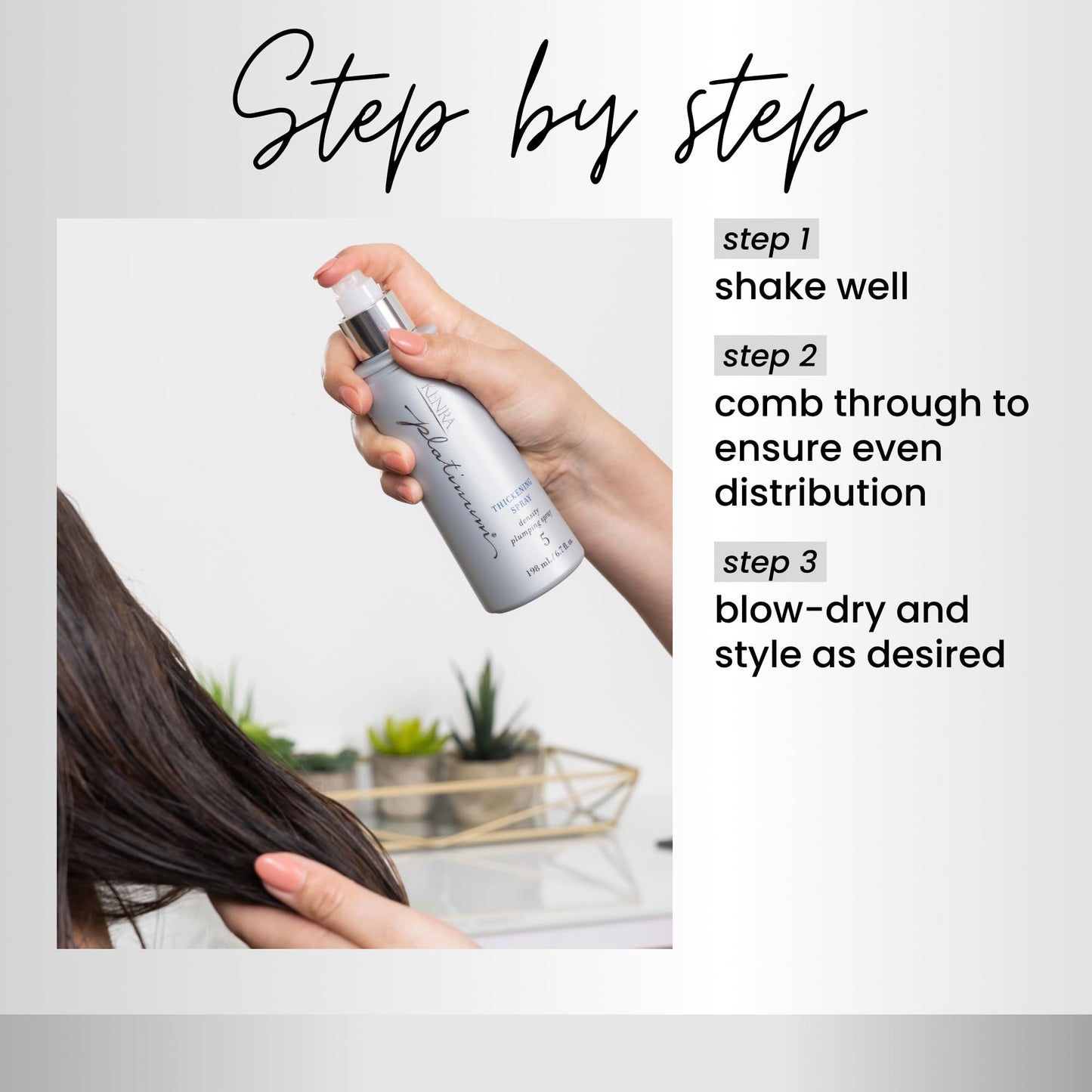 Kenra Professional Platinum Thickening Spray 5 | Volumizing Styler | Density Plumping Spray | Increases Hair Thickness Up To 96% | Humidity Protection