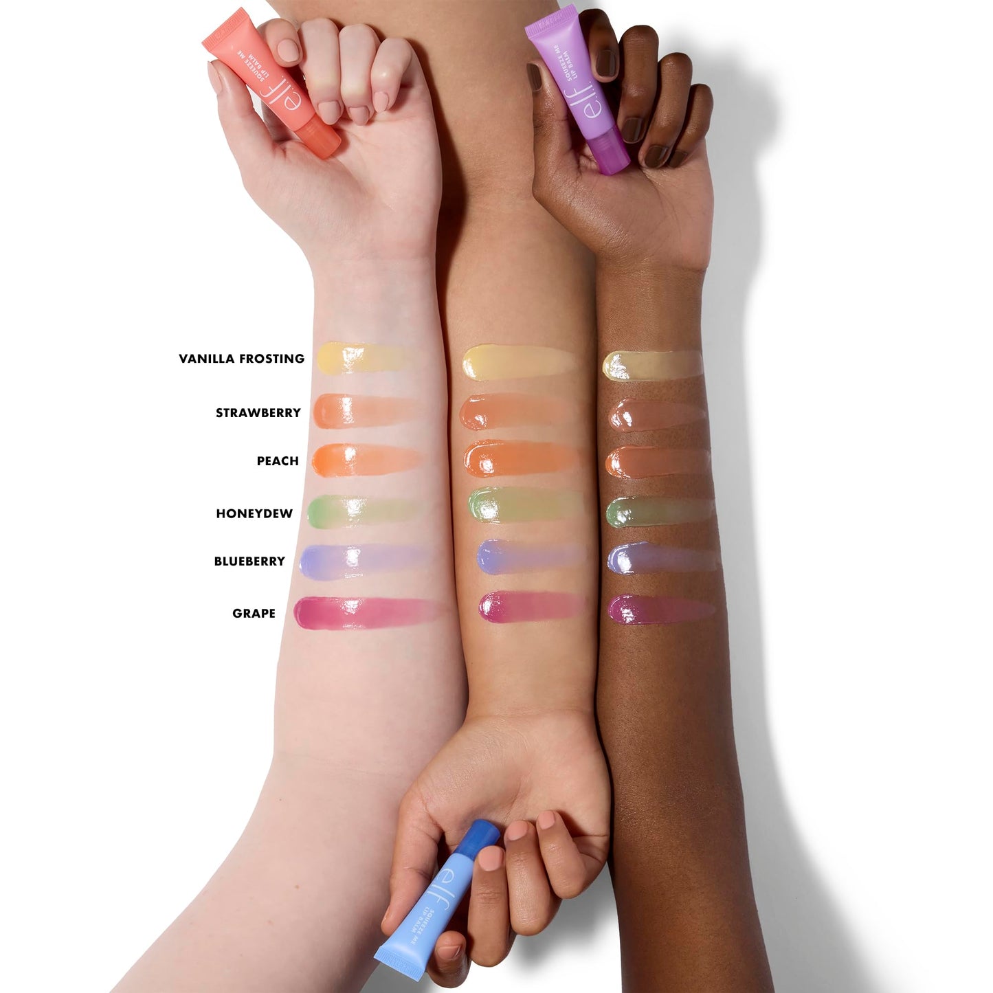 e.l.f. Squeeze Me Lip Balm, Moisturizing Lip Balm For A Sheer Tint Of Color, Infused With Hyaluronic Acid, Vegan & Cruelty-Free, Blueberry