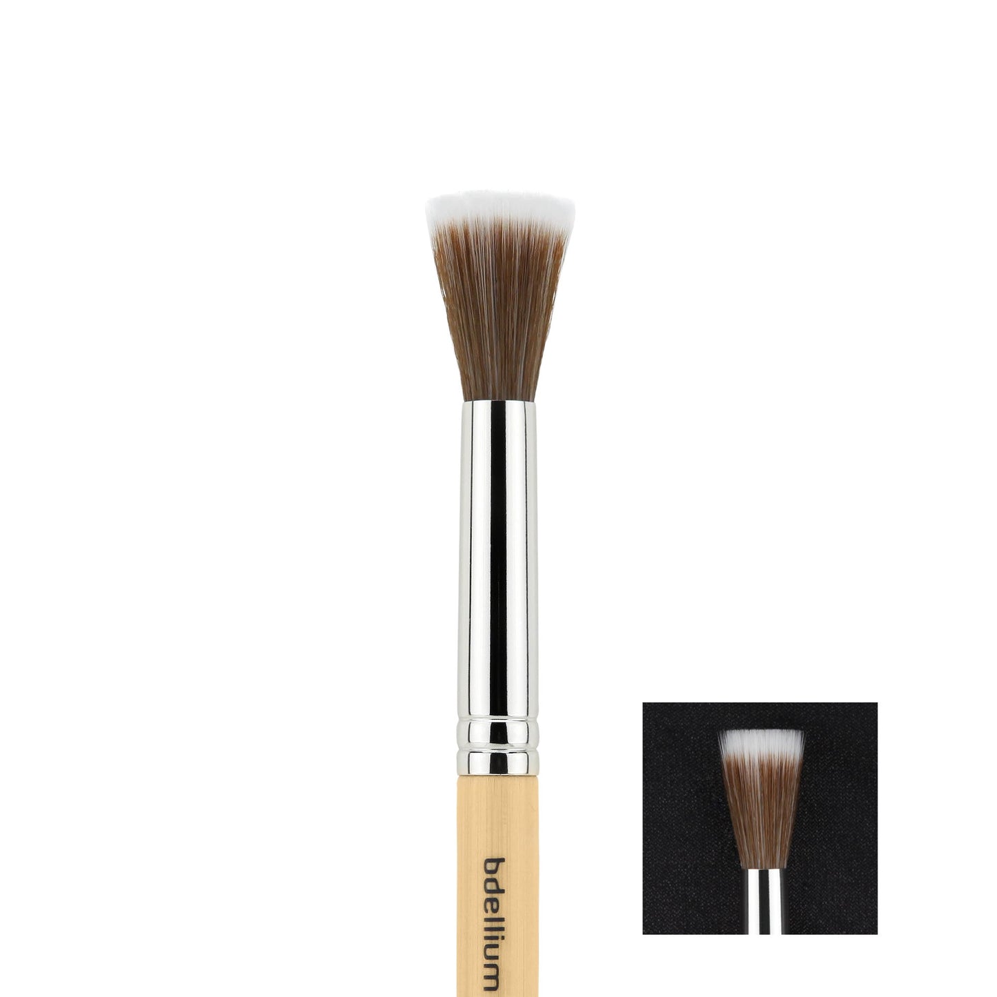 Bdellium Tools Professional Makeup Brush - Special FX Series 193 Small Stippling - With Soft Synthetic Fibers, For Airbrushed Finish (Bamboo, 1pc)