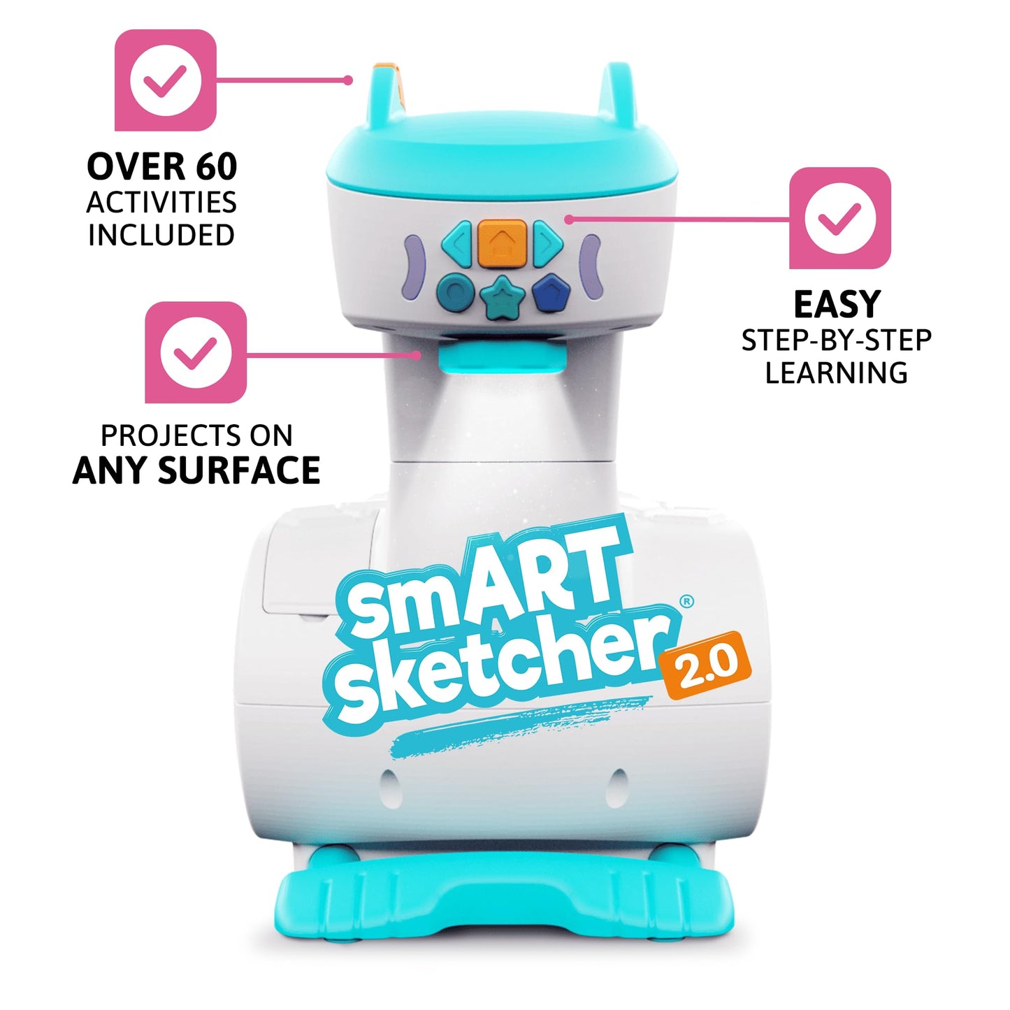 Smart Sketcher 2.0 Projector, Drawing and Tracing Projector for Kids, Educational Arts & Crafts Toy, Art Gift for Boys and Girls for Ages 5+