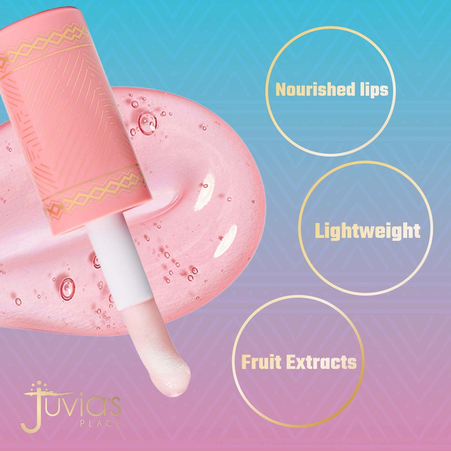 Juvia's Place Magic Lip Oil - Watermelon - Smooth, Hydrating with Vitamin E for Soft, Glossy, Juicy Lips - Infused with Fruit Extracts - Tinted,