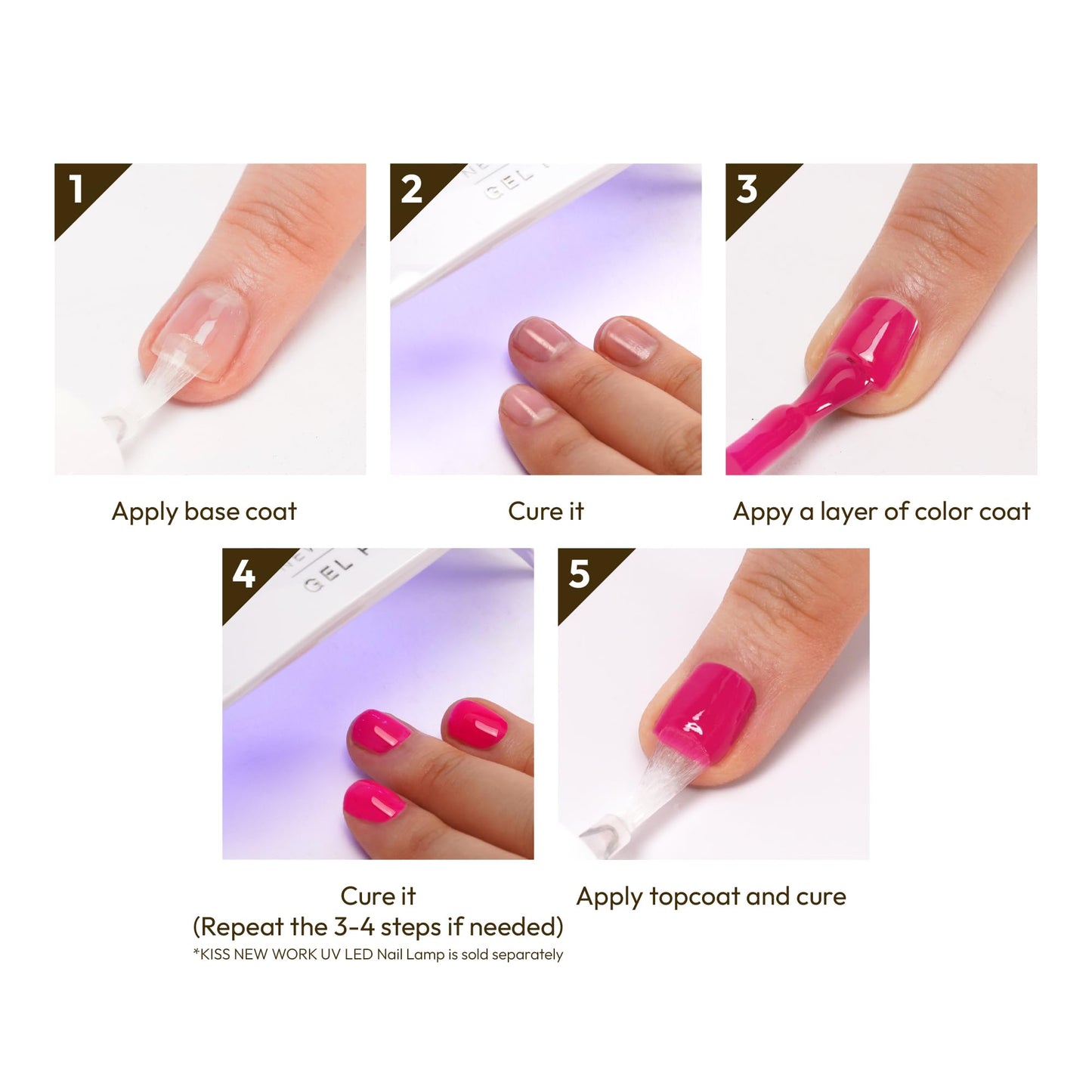Kiss NEW YORK Gel Nail Polish Soak Off UV LED Gel Polish 10mL Nail Art Salon Manicure DIY HEMA Free, TPO Free (Gold Rush) Beauty & Personal Care Kiss