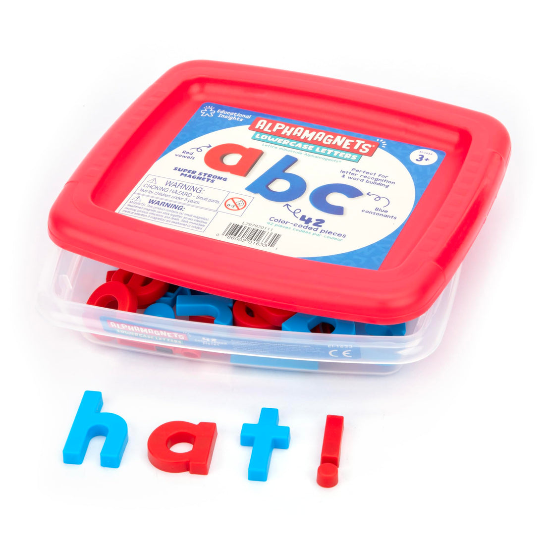 Educational Insights AlphaMagnets – 42 Color-Coded Lowercase Magnetic ...