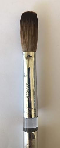 Silver Handle CRIMPED 100% Kolinsky Acrylic Nail Brush (Crimped 22) Beauty & Personal Care Silver Handle Nail Brush