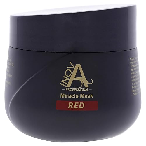 Inova Professional Color Revive & Enhance - The Miracle Mask - Color Deposit Red - Deep Conditioning Mask, 10.2 Fluid Ounce