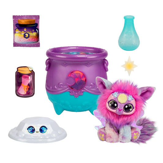 Magic Mixies Magical Gem Surprise Cauldron: Moon. with New Shimmer Eyes! Reveal an Mixie Plushie from The Fizzing Cauldron and Discover 2 Magical…