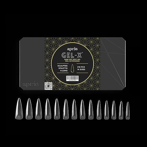 Apres Gel-X® Stiletto Box of Nail Tips | 280 Gel-X Tips, Soft Tips, 14 Sizes 00-9 | Half-sizes Included (Sculpted Stiletto Extra Long, 280 Count) Beauty & Personal Care APRÉS