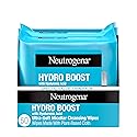Neutrogena Hydro Boost Ultra-Soft Micellar Cleansing Wipes with Hyaluronic Acid, Hydrating Makeup Remover Wipes Remove Dirt & Waterproof Makeup