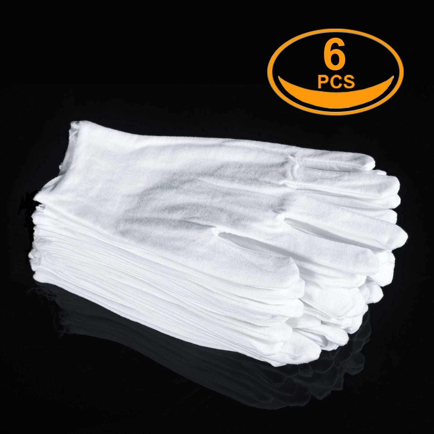 3 Pairs White Cotton Gloves for Dry Hands Eczema SPA Moisturizing - Work Glove Liners for Serving Costume Inspection Beauty and Personal Care COYAHO