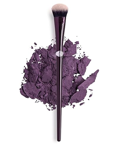 Anisa Beauty Eye Fan All-Over Brush | Soft Dense Vegan Brush for Blending Cream, Liquid, and Powder Eyeshadow | Fan-Shaped Head for All-Over Lid