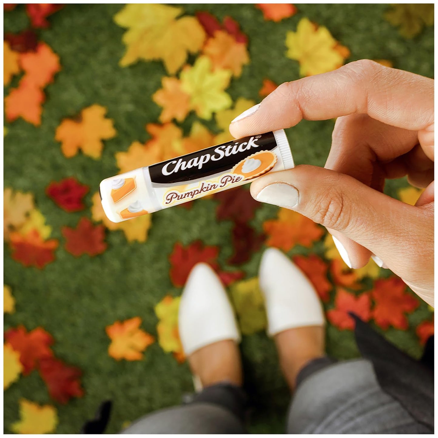 ChapStick Lip Balm, Pumpkin Pie - Sweet, Creamy & Spicy Moisturizer for Dry Lips, 0.15 Oz