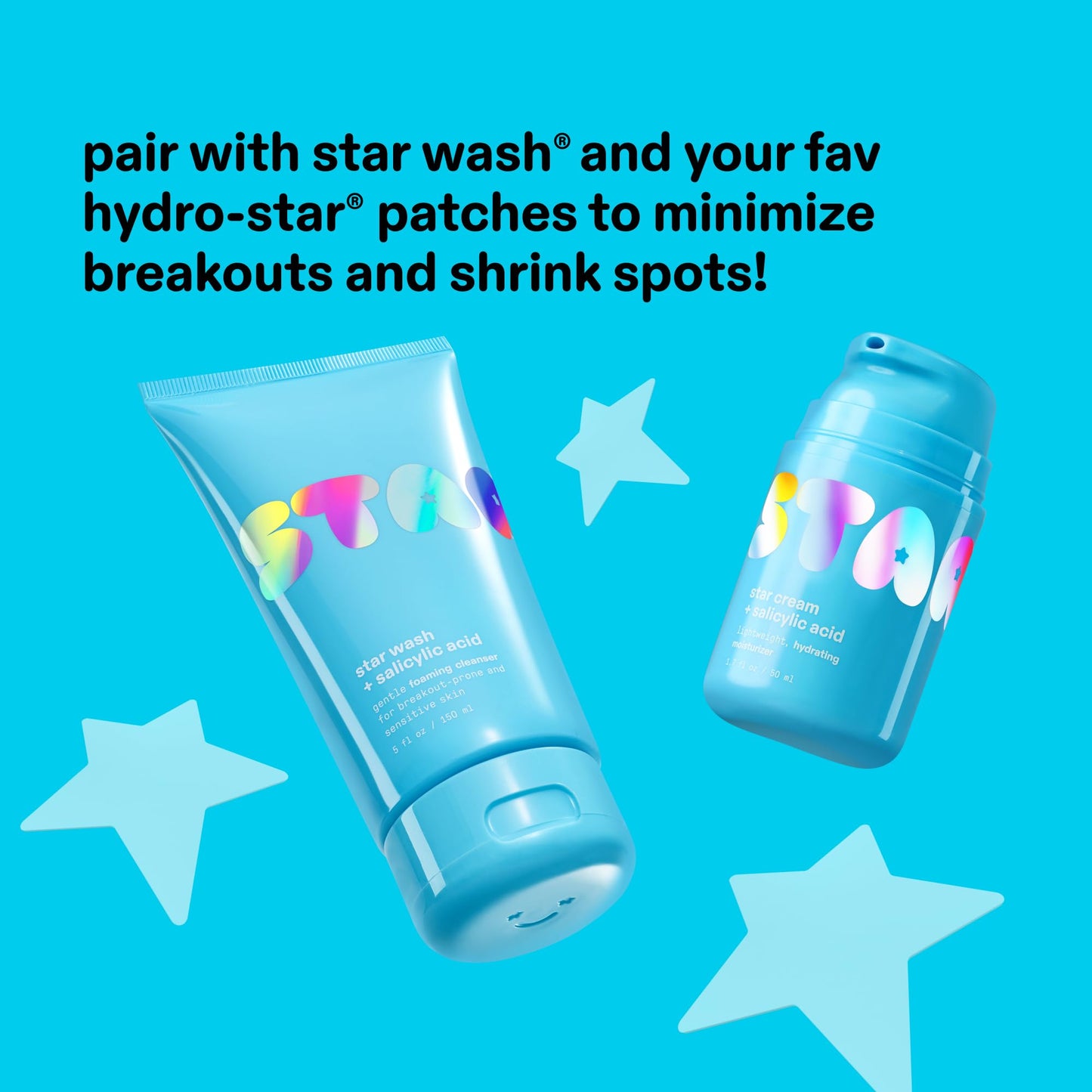 Starface Star Cream + Salicylic Acid, Lightweight, Hydrating Moisturizer, Made for Breakout-Prone and Sensitive Skin, Minimize Breakouts, Unclog