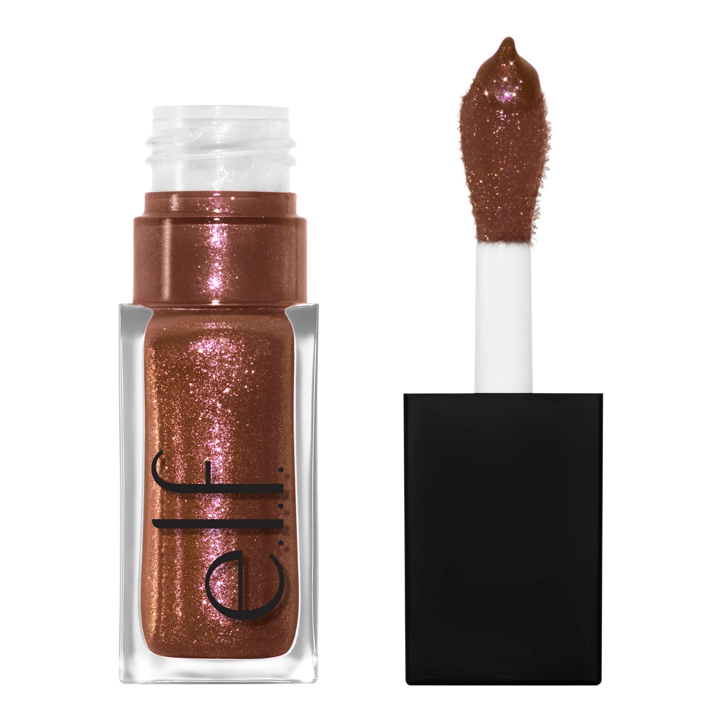 e.l.f. Glow Reviver Lip Oil, Nourishing and Hydrating with High-Shine Glimmer Finish & Sheer Wash Of Color, Minty Scent, Non-Sticky, Vegan