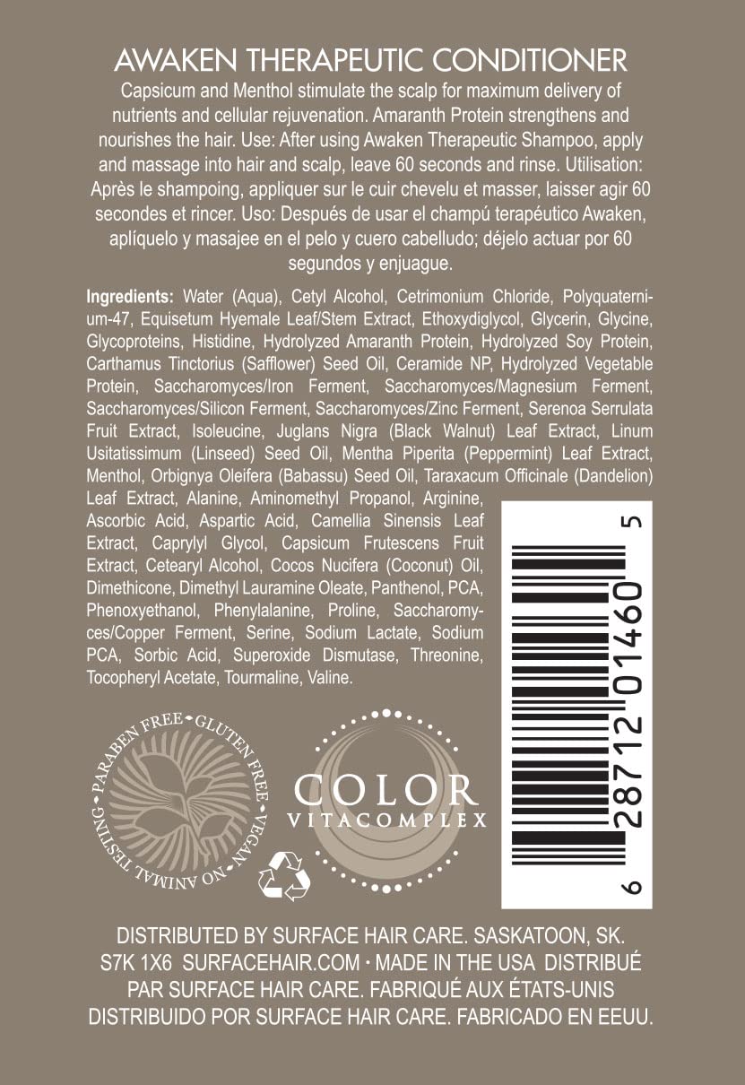 Surface Hair - Awaken Therapeutic Conditioner - Natural Ingredients for Thinning Hair and a Healthy Scalp - 6 fl oz