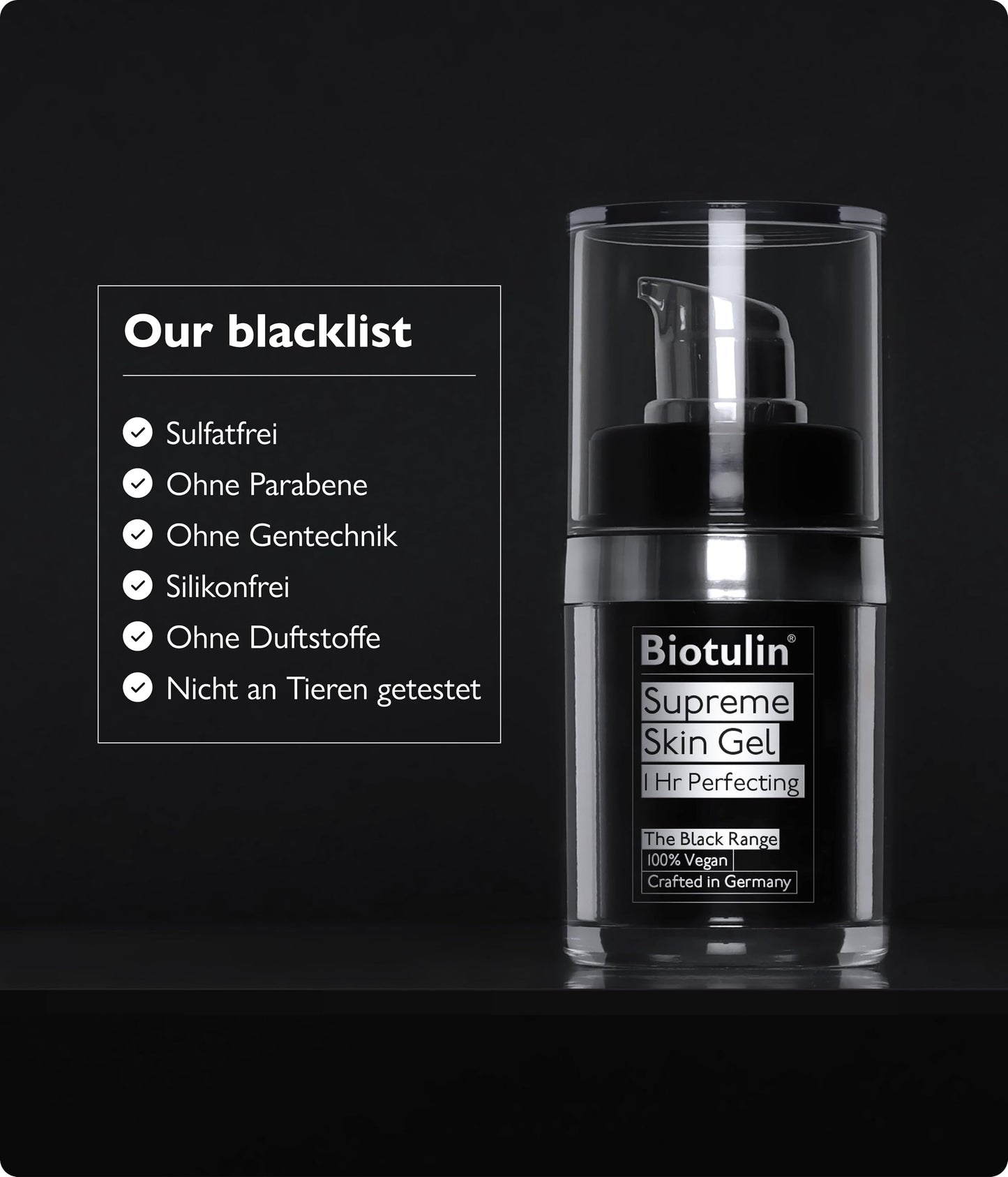 BIOTULIN - Supreme Skin Gel | Reduces Wrinkles Within 1 Hour | Hyaluronic Acid Serum | Spilanthol Serum for Face I Anti Aging Treatment - 0.5 oz