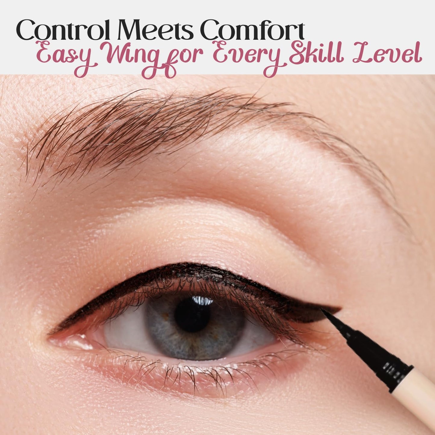 M2U NYC Waterproof Liquid Eyeliner Pen - Up to 24 Hour Wear, Smudge-Proof Black Eye Liner with Bold Pigments -Vegan & Hypoallergenic Formula Infused