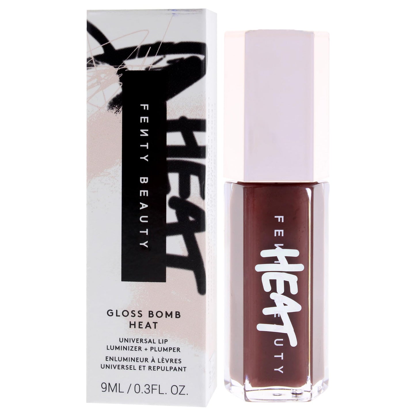 Gloss Bomb Heat Universal Lip Luminizer Plus Plumper - 04 Hot Chocolit Heat by Fenty Beauty for Women - 0.3 oz Lip Gloss