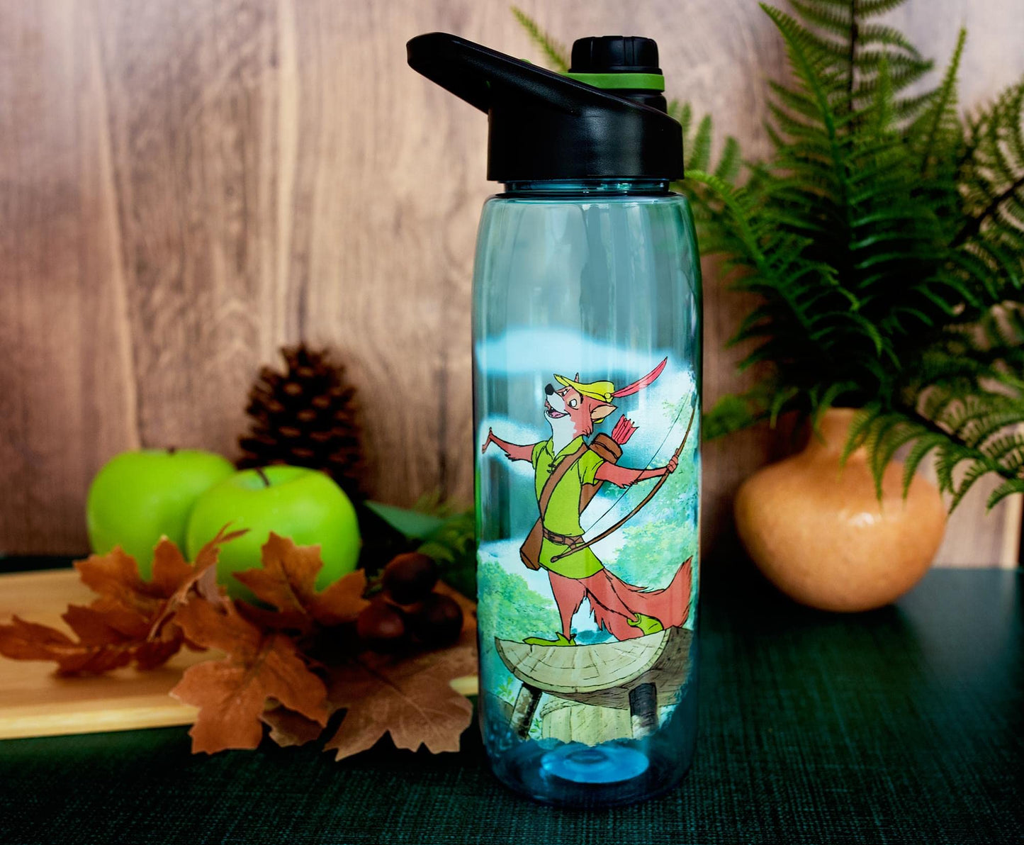 Disney Robin Hood What A Good Day 28-Ounce Water Bottle With Leakproof Lid | BPA-Free Plastic Sports Jug