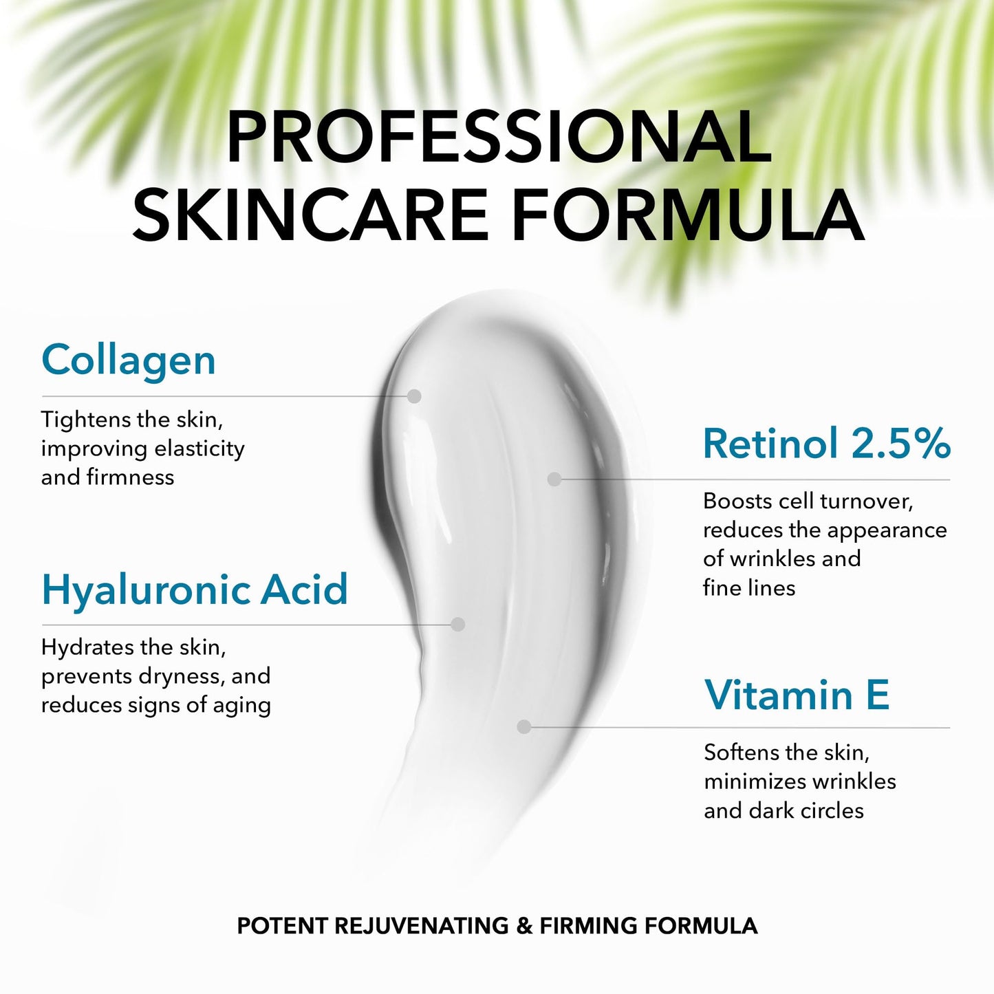 Collagen Cream for Face with Retinol & Hyaluronic Acid - Face Moisturizer for Women & Men - Skin Tightening & Firming - Anti Aging Daily Face