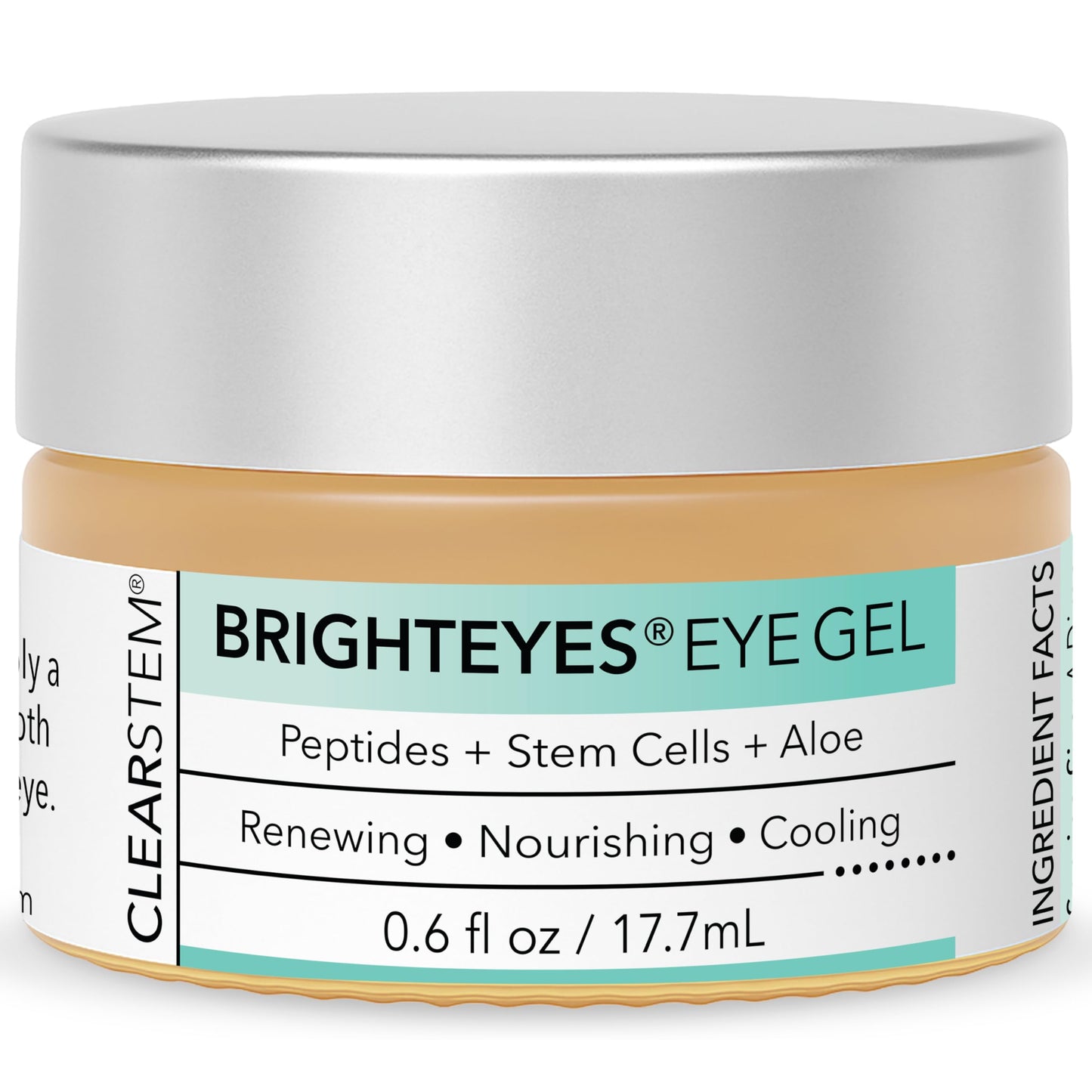 CLEARSTEM - BRIGHTEYES - Eye Gel - Nourishing Eye Cream - Cooling Gel - Stem Cells Blend - Peptides, Collagen, Aloe Vera - Gluten Free - Beauty, Self