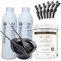 1 Lbs/17 Oz Tub Blond And Protect Premium Hair Lightener 8+ Levels + 13.5 Oz/400 ml Developer Volume & Hair Coloring Brush (Bundle - 5 items) (30